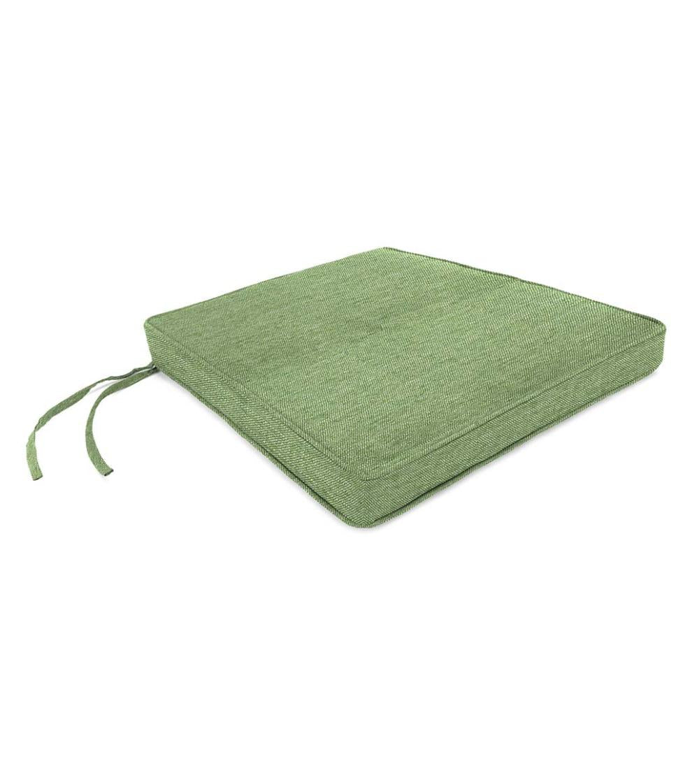 Plow &amp; Hearth Outdoor Furniture Cushions | Outdoor Living Sunbrella Tapered Rocker Seat Cushion With Ties, 21" Front/17" Back X 19" X 3" - Bandana