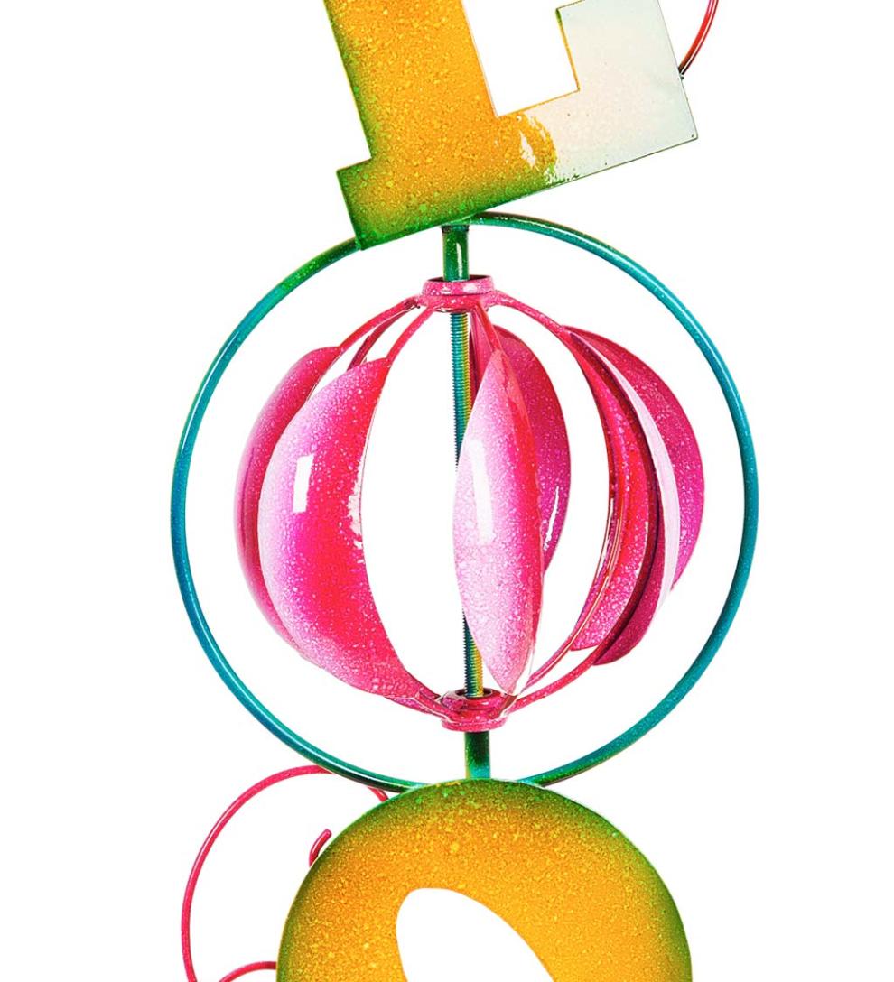 Plow &amp; Hearth Decorative Garden Accents | Yard &amp; Garden 48"H Metal Bloom Wind Spinner