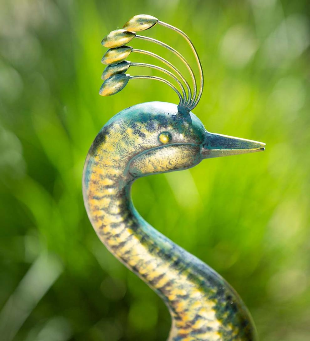 Plow &amp; Hearth Decorative Garden Accents | Yard &amp; Garden 33"H Metal Peacock Garden Statue