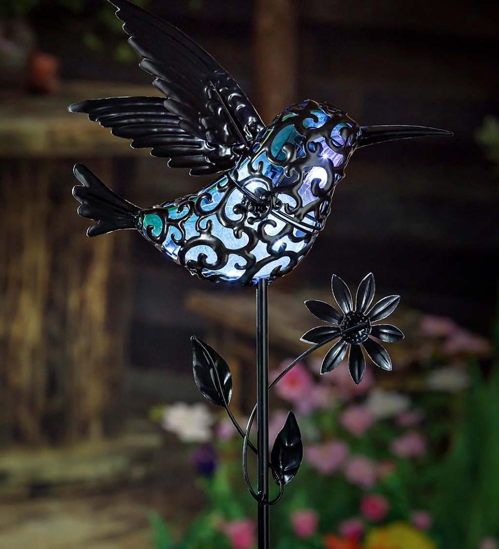 Plow &amp; Hearth Decorative Garden Accents | Yard &amp; Garden 36"H Secret Solar Garden Stake - Gnome