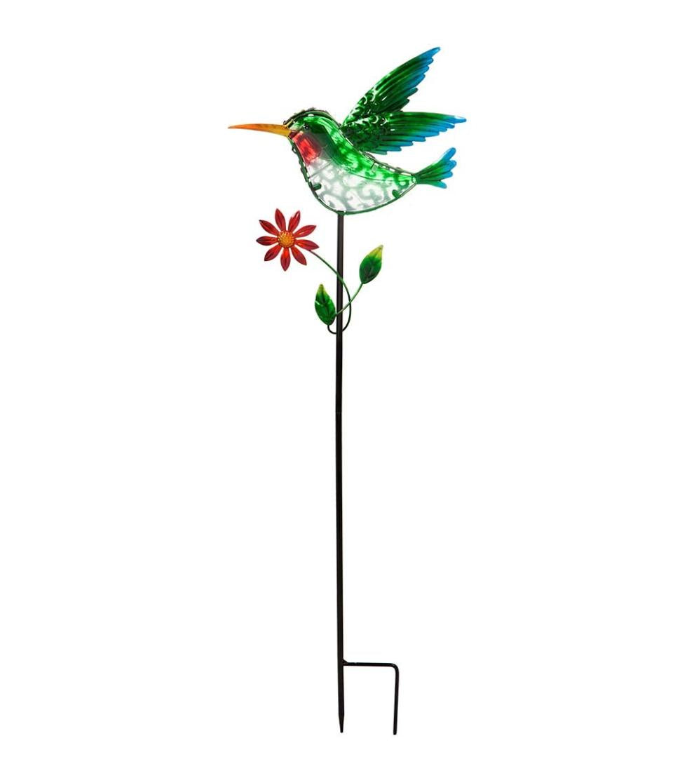 Plow &amp; Hearth Decorative Garden Accents | Yard &amp; Garden 36"H Secret Solar Garden Stake - Gnome