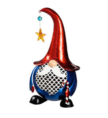 Plow &amp; Hearth Garden Accents | Yard &amp; Garden Twinkling Light Solar Garden Gnome, 16½"H