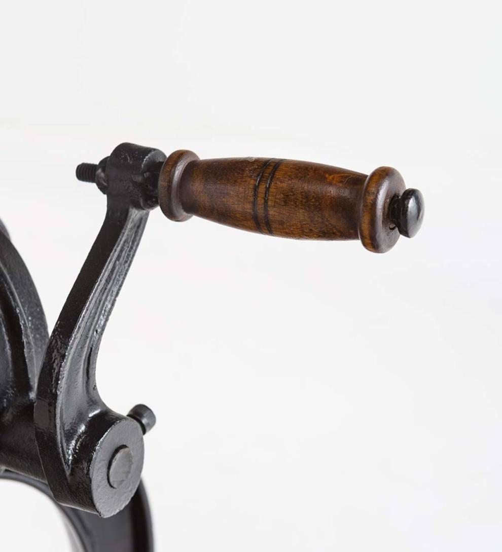 Plow &amp; Hearth Accent Tables | Indoor Living Allegheny Reclaimed Wood Adjustable Height Crank Table