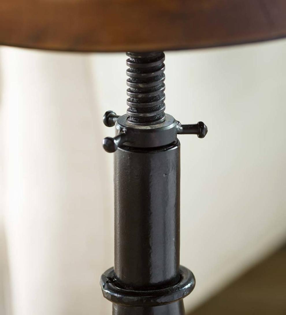 Plow &amp; Hearth Accent Tables | Indoor Living Allegheny Reclaimed Wood Adjustable Height Table