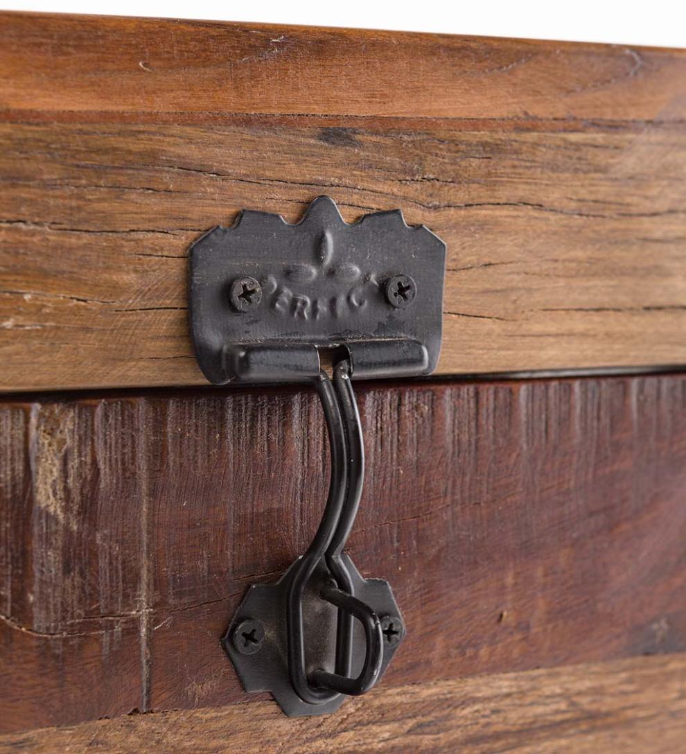 Plow &amp; Hearth Accent Tables | Indoor Living Allegheny Reclaimed Wood Storage Trunk Table