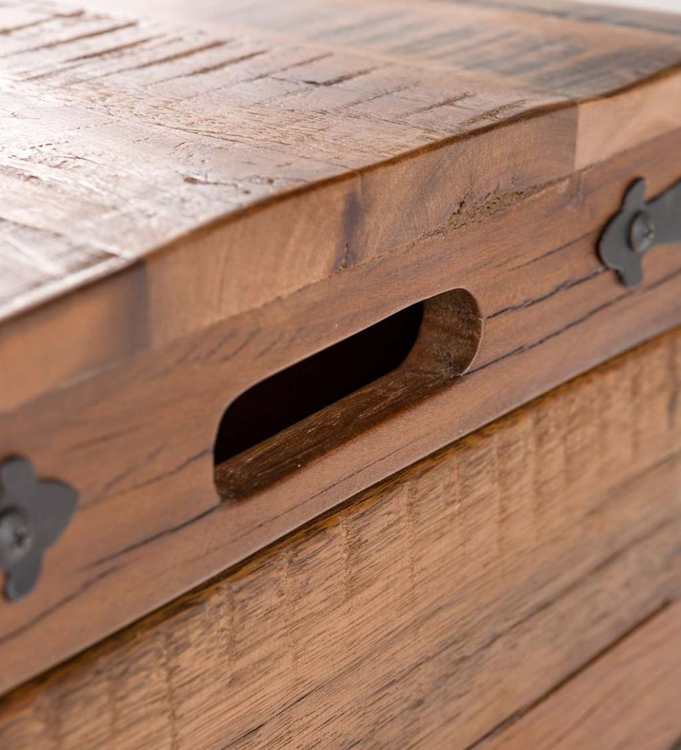 Plow &amp; Hearth Accent Tables | Indoor Living Allegheny Reclaimed Wood Storage Trunk Table