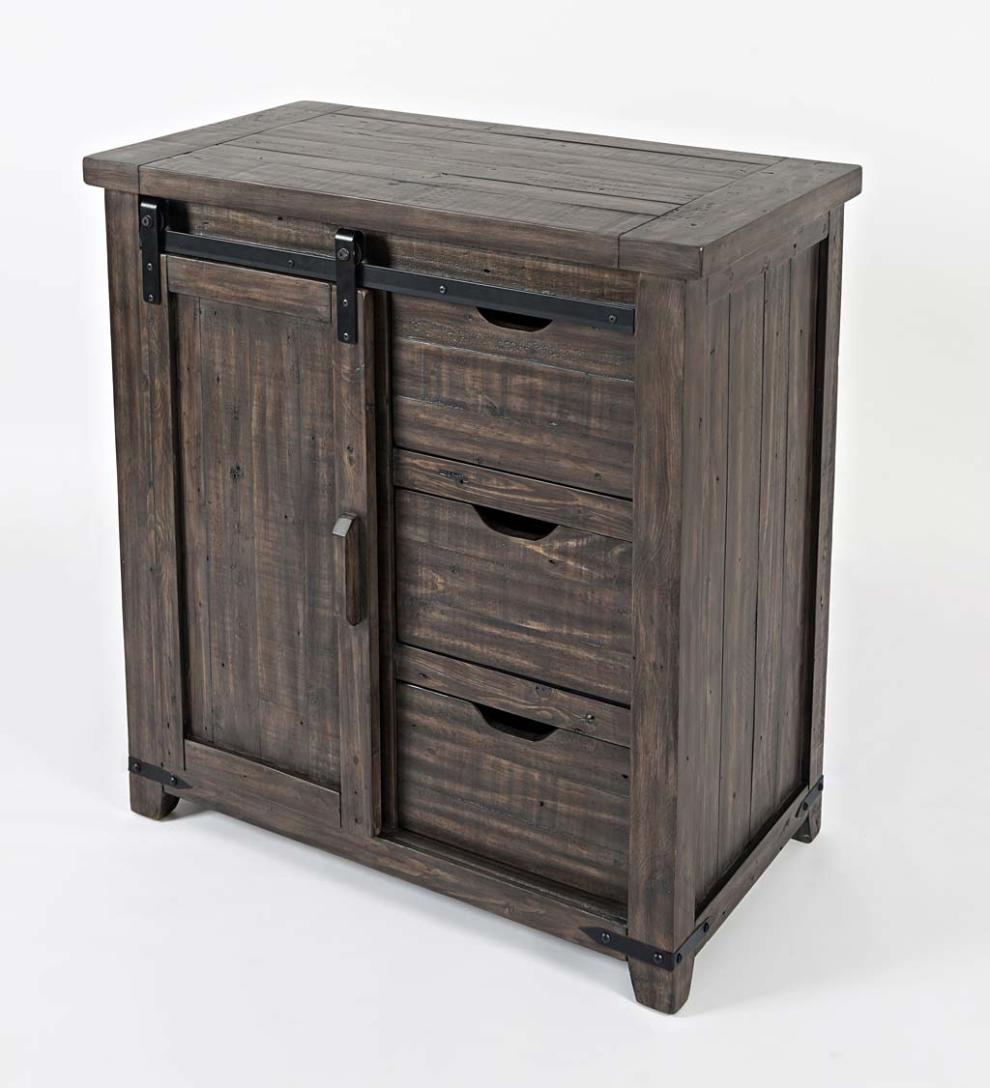 Plow &amp; Hearth Accent Tables | Indoor Living Cape Charles Barn Door Wood Storage Cabinet With Barnwood Finish - Barnwood