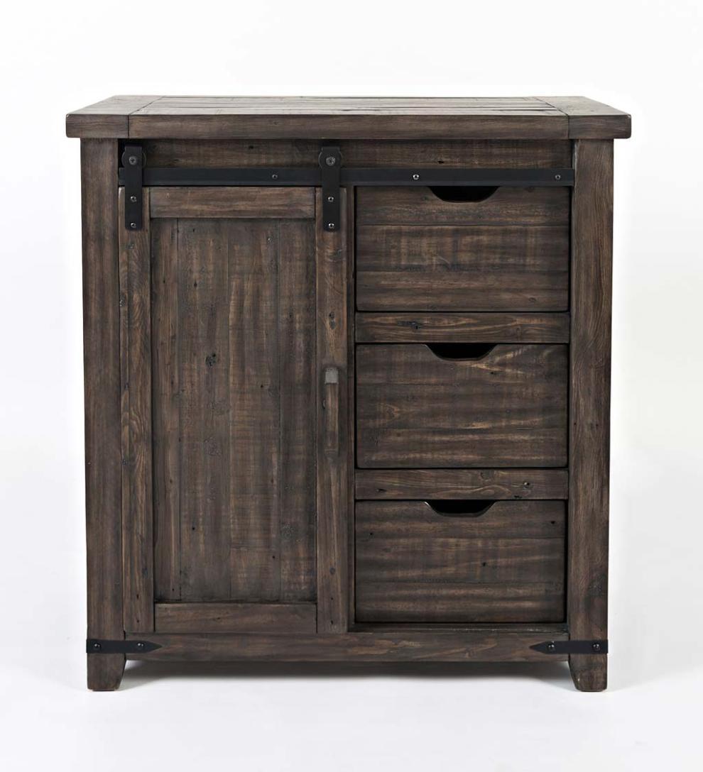 Plow &amp; Hearth Accent Tables | Indoor Living Cape Charles Barn Door Wood Storage Cabinet With Barnwood Finish - Barnwood