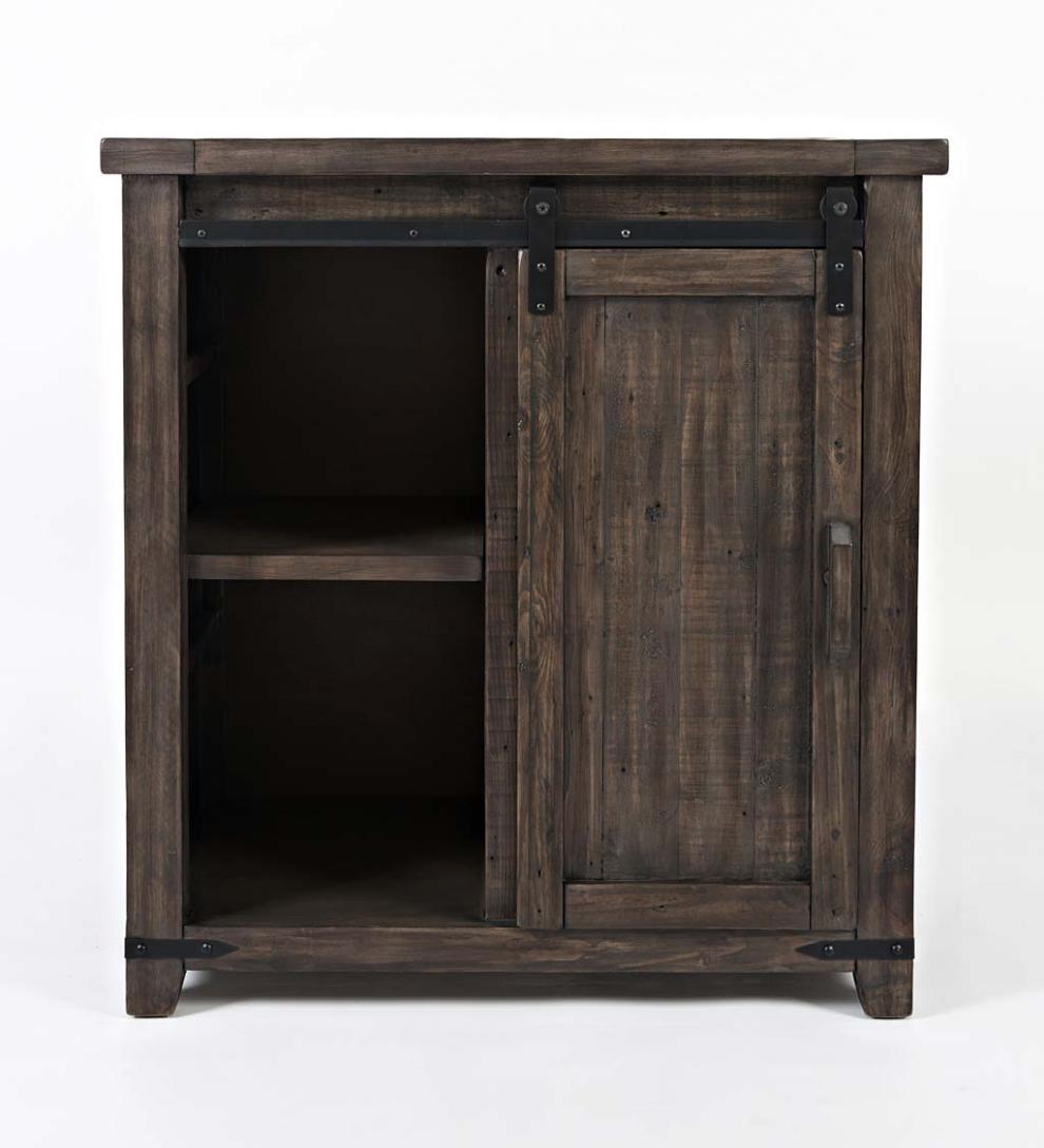 Plow &amp; Hearth Accent Tables | Indoor Living Cape Charles Barn Door Wood Storage Cabinet With Barnwood Finish - Barnwood