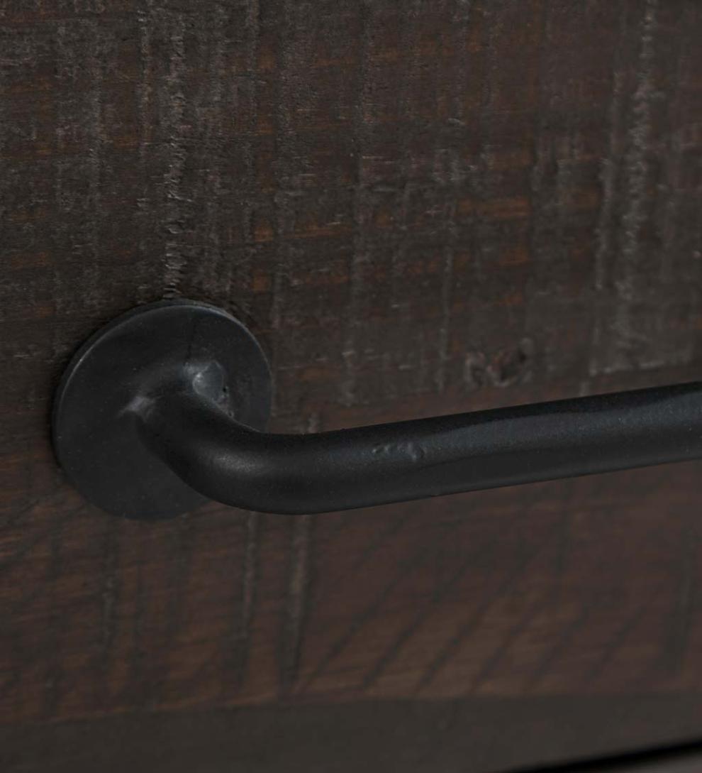 Plow &amp; Hearth Accent Tables | Indoor Living Cape Charles Reclaimed Barnwood Power Station Side Table With Usb Ports - Barnwood