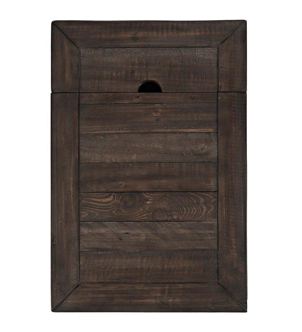 Plow &amp; Hearth Accent Tables | Indoor Living Cape Charles Reclaimed Barnwood Power Station Side Table With Usb Ports - Barnwood