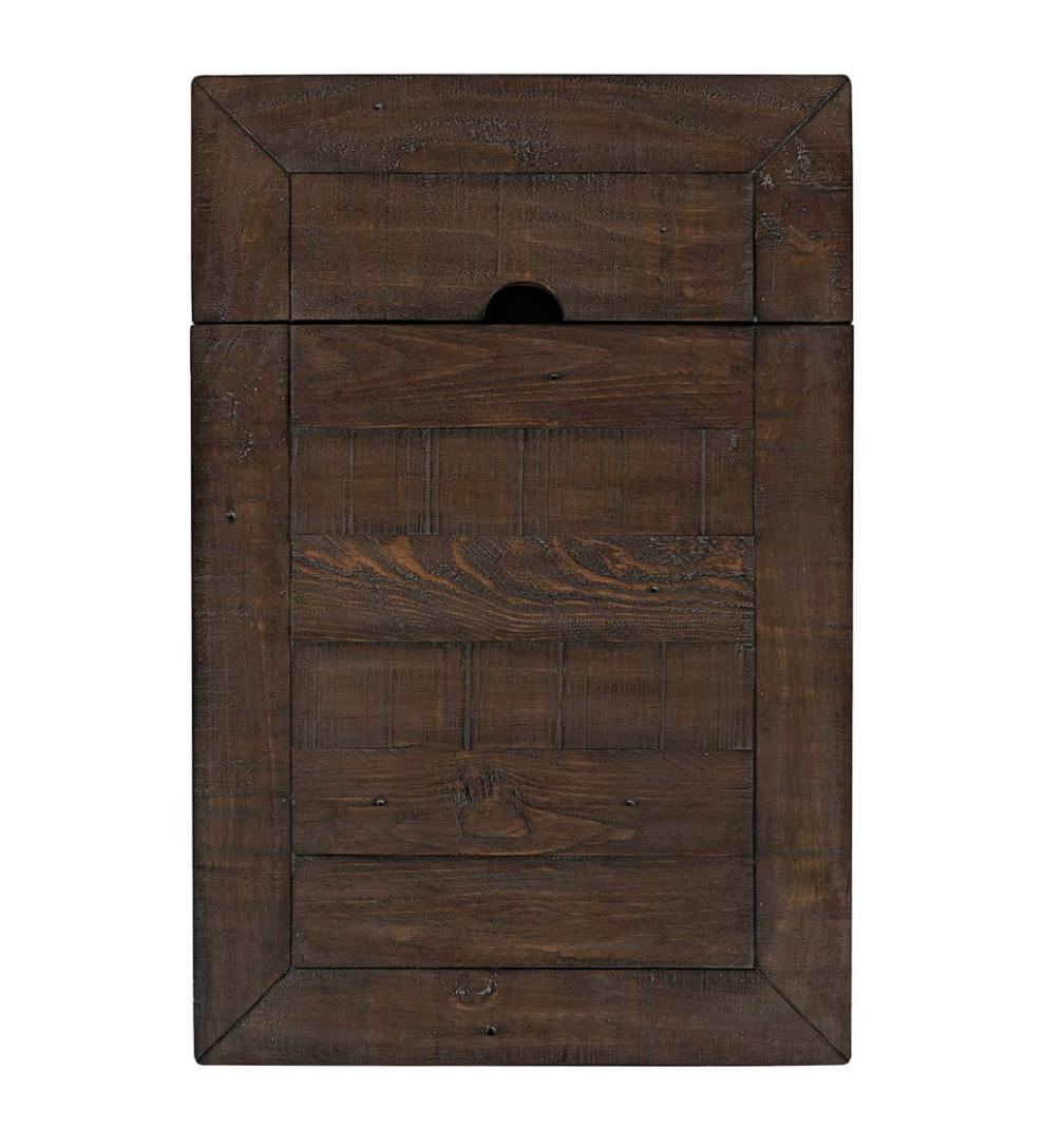 Plow &amp; Hearth Accent Tables | Indoor Living Cape Charles Reclaimed Wood Power Station Side Table With Usb Ports - White