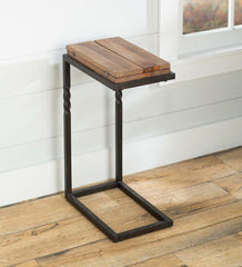 Plow &amp; Hearth Accent Tables | Indoor Living Deep Creek Rustic Pull-Up Table With Fold-Out Leaves In Wood And Metal