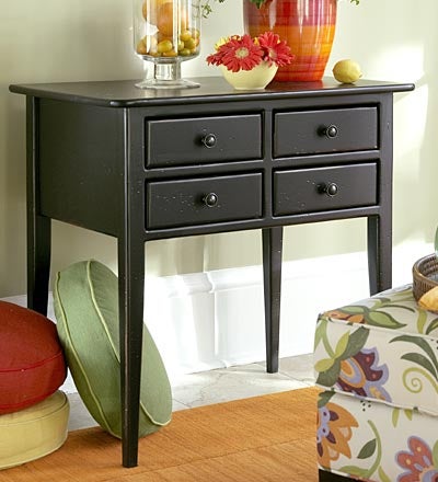 Plow &amp; Hearth Accent Tables | Indoor Living Four-Drawer Table - Avocado