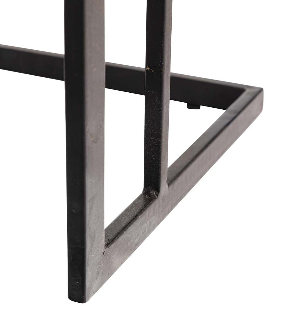 Plow &amp; Hearth Accent Tables | Indoor Living Handmade Ceramic Tile Nesting Tables, Set Of 2