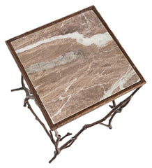 Plow &amp; Hearth Accent Tables | Indoor Living Indoor/Outdoor Branchwater Accent Table With Marble Top