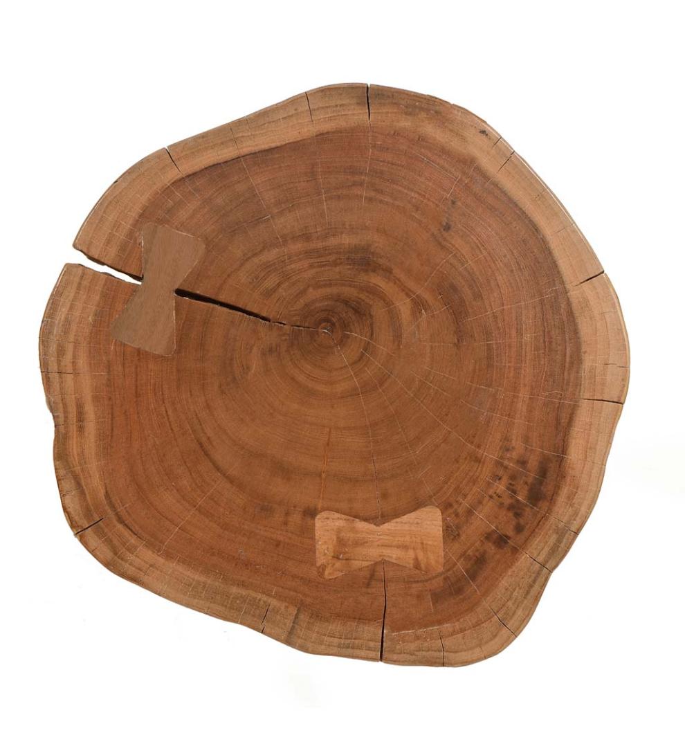 Plow &amp; Hearth Accent Tables | Indoor Living Live Edge Acacia Wood Accent Table With Hairpin Legs - Black