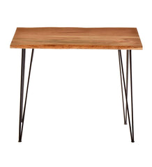 Plow &amp; Hearth Accent Tables | Indoor Living Live Edge Acacia Wood Console Table With Hairpin Legs - Black