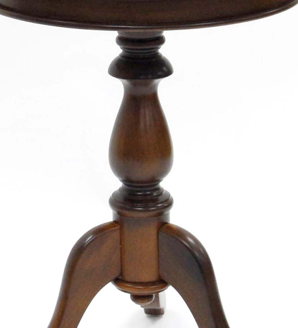 Plow &amp; Hearth Accent Tables | Indoor Living Pedestal-Based Wooden Accent Table - Antique Black