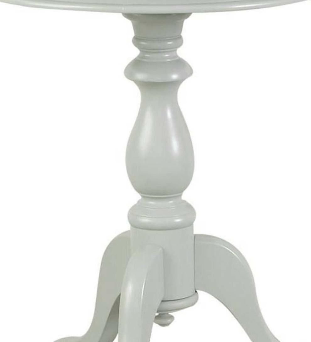 Plow &amp; Hearth Accent Tables | Indoor Living Pedestal-Based Wooden Accent Table - Antique Black