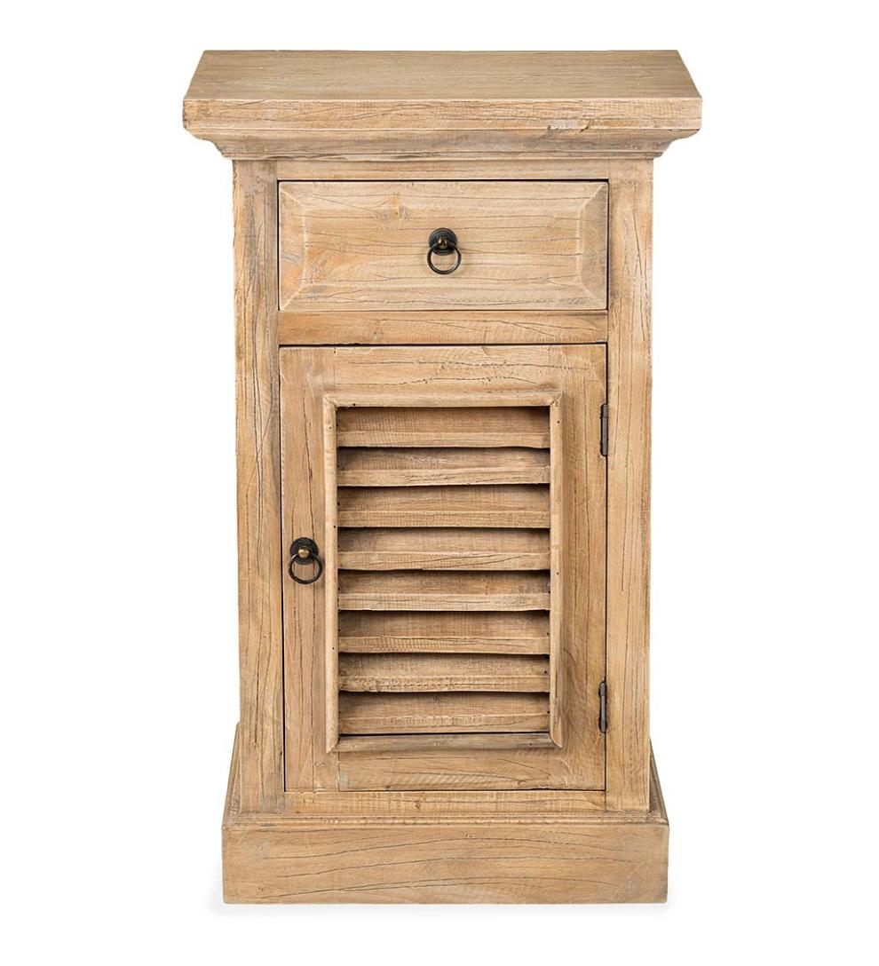 Plow &amp; Hearth Accent Tables | Indoor Living Promenade Side Table With Shutter Door