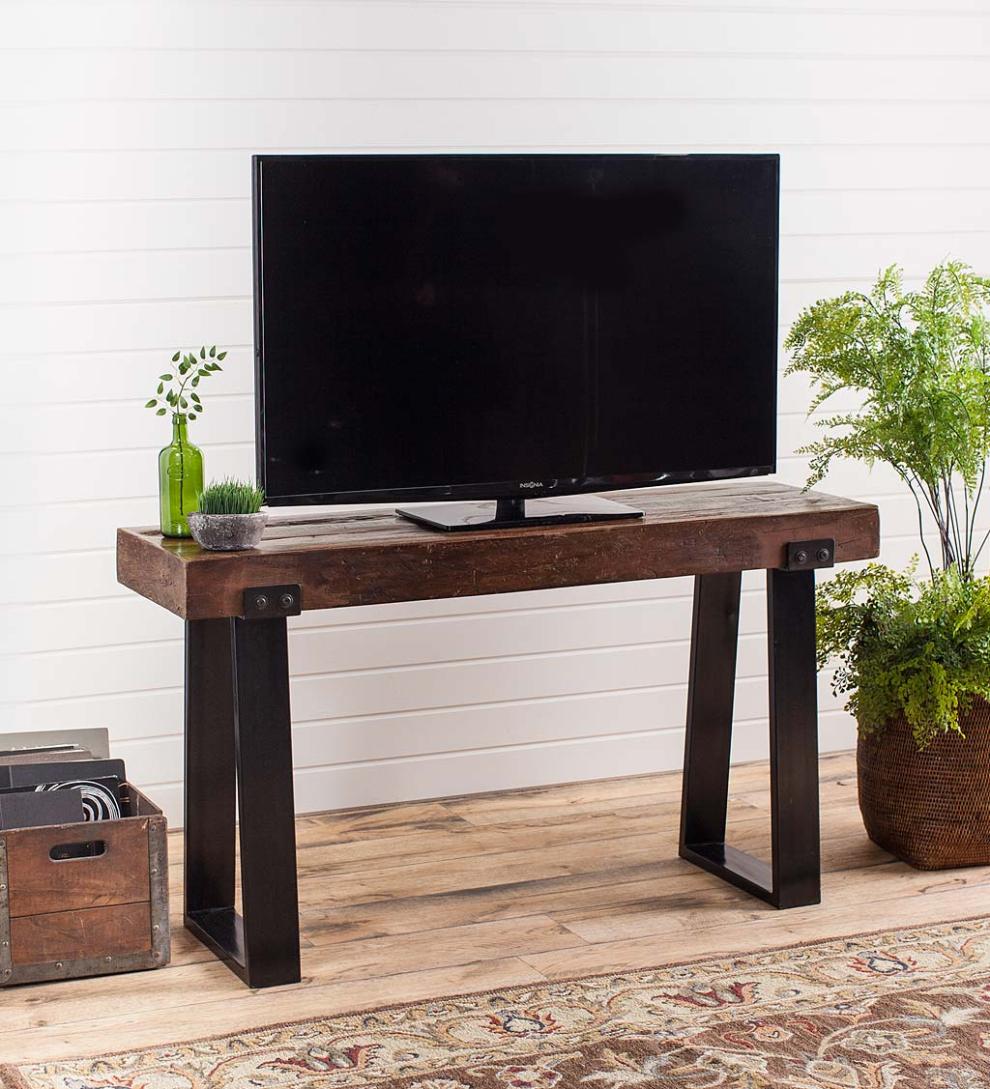 Plow &amp; Hearth Accent Tables | Indoor Living Richland Indoor/Outdoor Reclaimed Wood Console Table