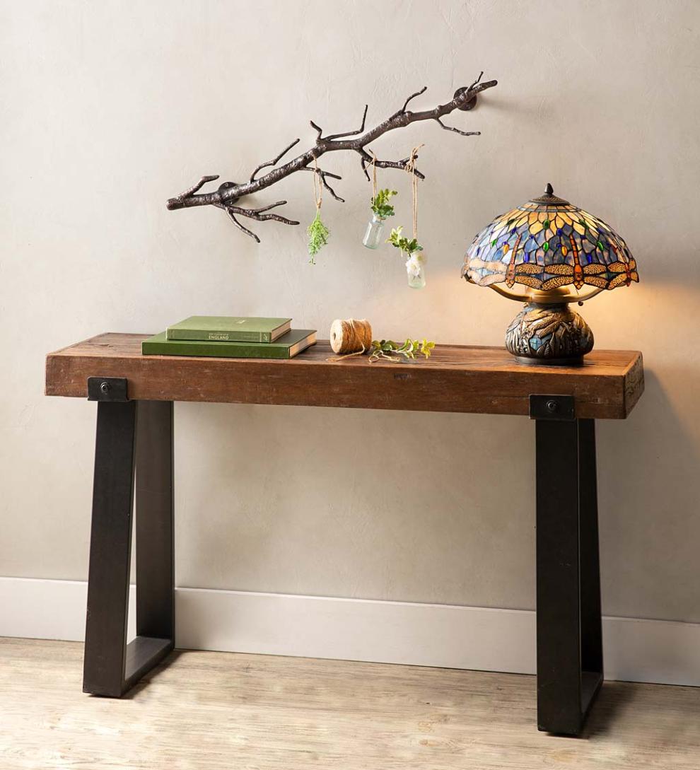 Plow &amp; Hearth Accent Tables | Indoor Living Richland Indoor/Outdoor Reclaimed Wood Console Table