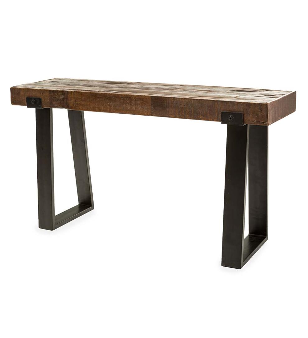 Plow &amp; Hearth Accent Tables | Indoor Living Richland Indoor/Outdoor Reclaimed Wood Console Table