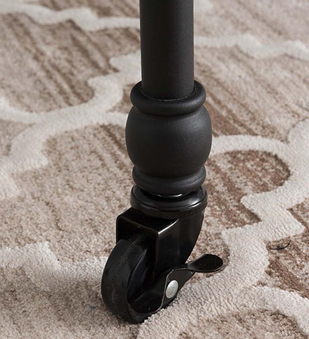 Plow &amp; Hearth Accent Tables | Indoor Living Rolling Weston Writing Desk With Built-In Charging Station And Wheels - Espresso