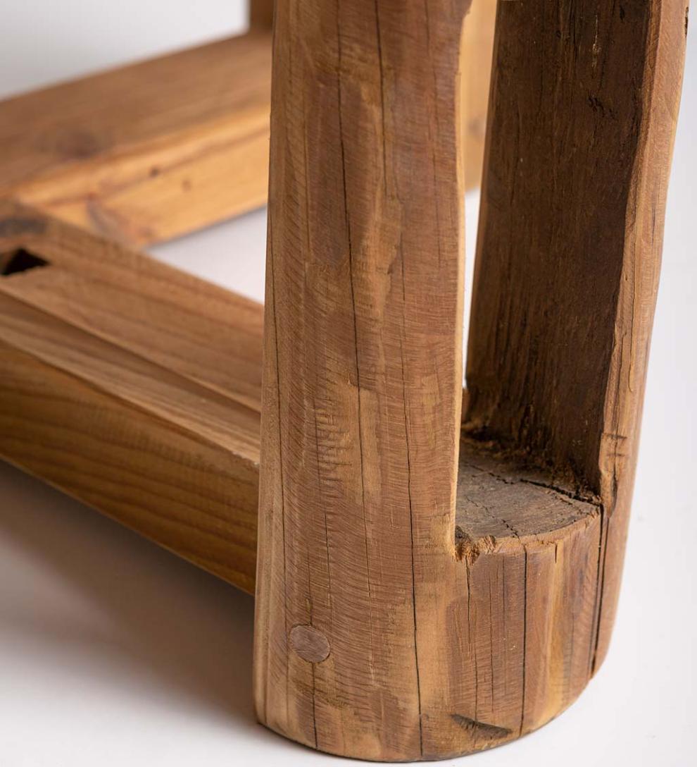 Plow &amp; Hearth Accent Tables | Indoor Living Rowan Ridge Reclaimed Wood Round Coffee/Cocktail Table