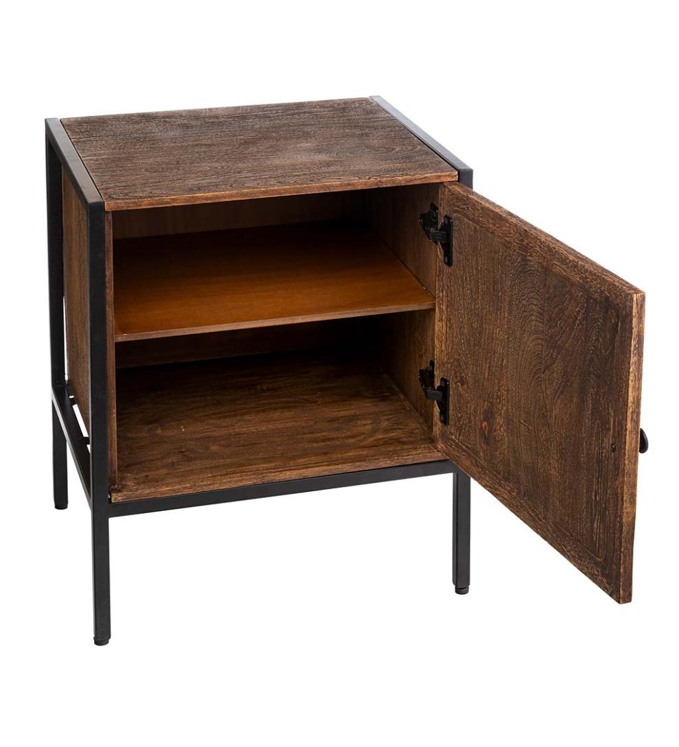 Plow &amp; Hearth Accent Tables | Indoor Living Tree Of Life Table With Storage Cabinet