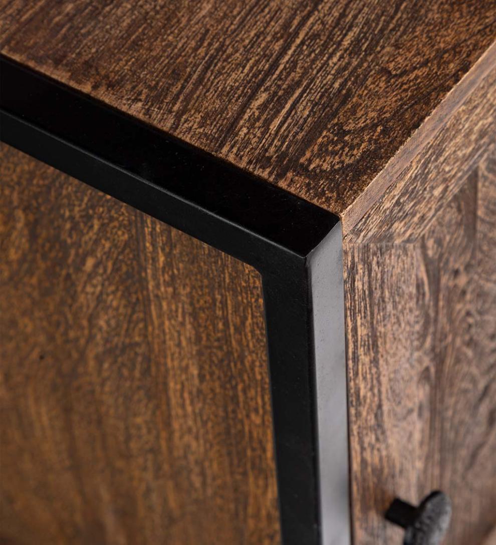 Plow &amp; Hearth Accent Tables | Indoor Living Tree Of Life Table With Storage Cabinet