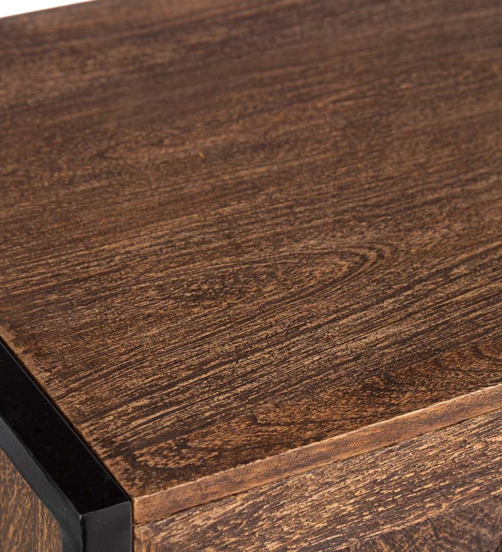 Plow &amp; Hearth Accent Tables | Indoor Living Tree Of Life Table With Storage Cabinet