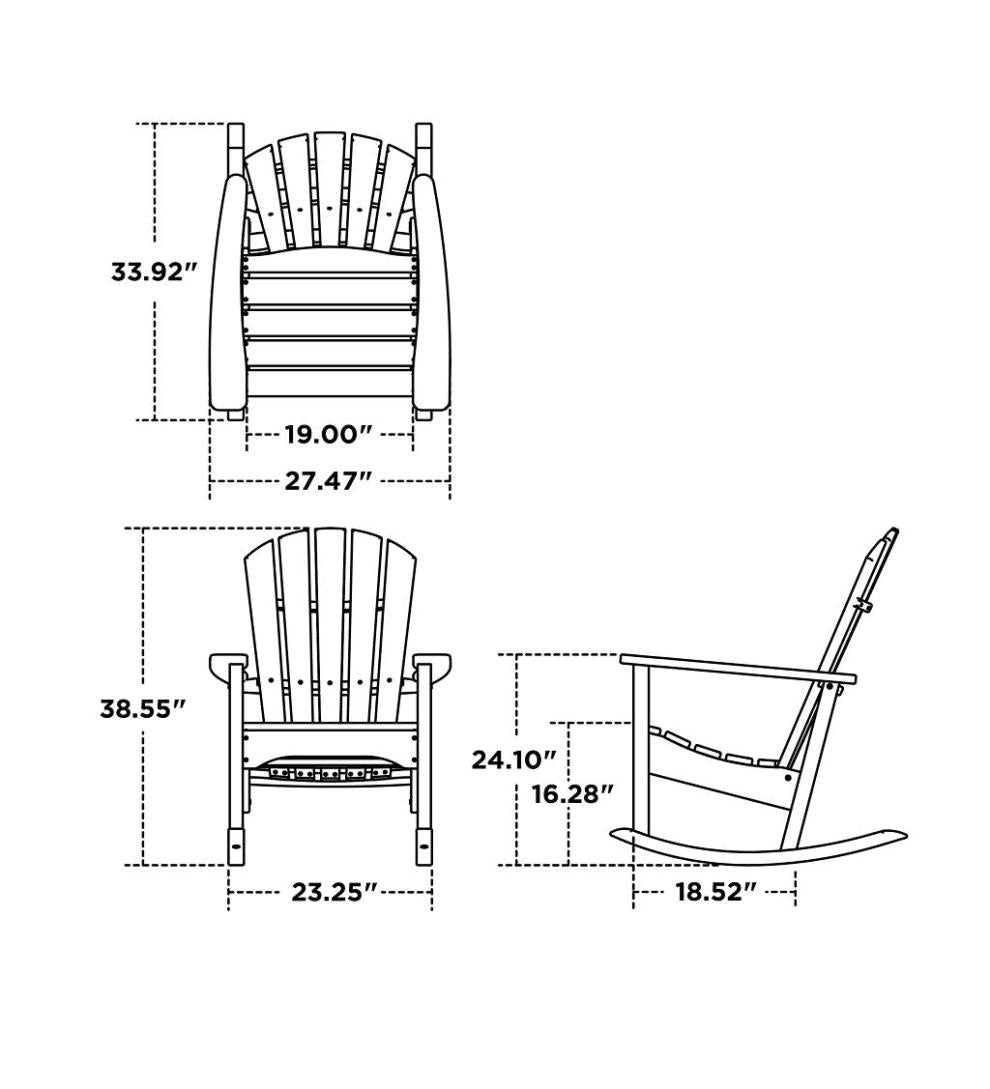 Plow &amp; Hearth Adirondack Chairs | Outdoor Living Polywood® Adirondack Chair With Hideaway Ottoman - Aruba