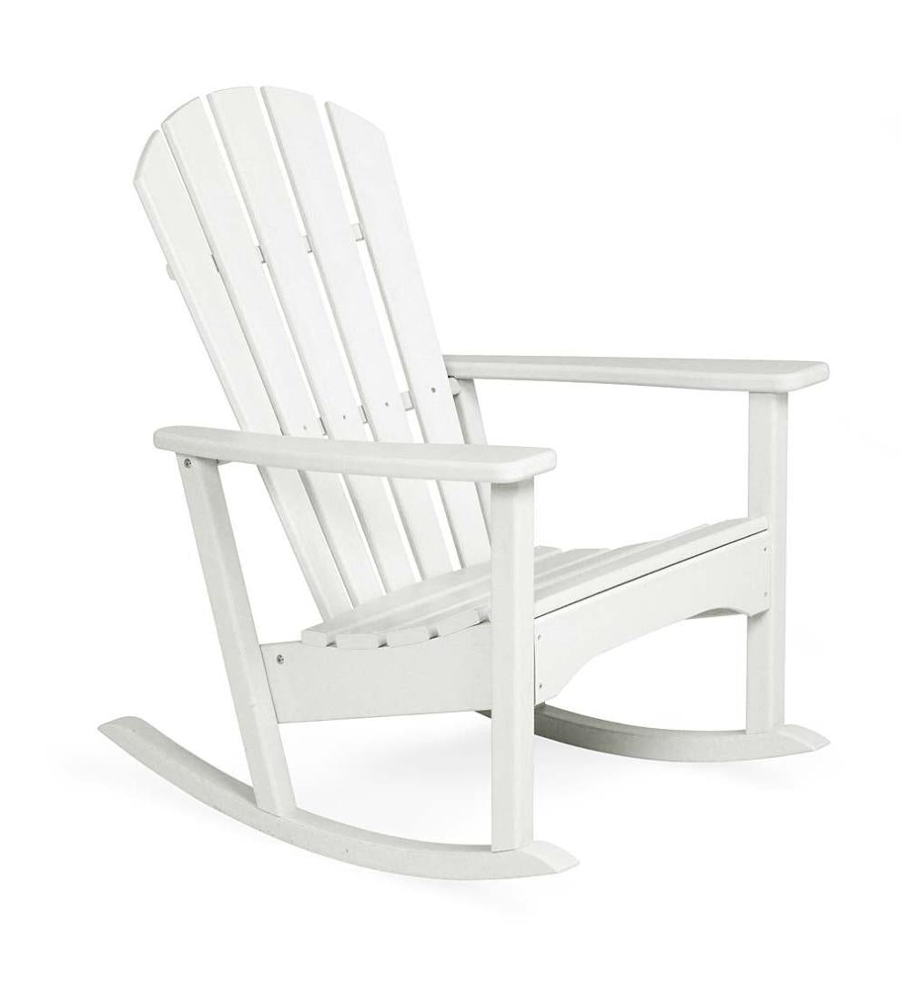 Plow &amp; Hearth Adirondack Chairs | Outdoor Living Polywood® Outdoor Adirondack Rocker - Aruba