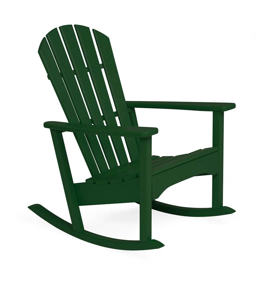 Plow &amp; Hearth Adirondack Chairs | Outdoor Living Polywood® Outdoor Adirondack Rocker - Aruba