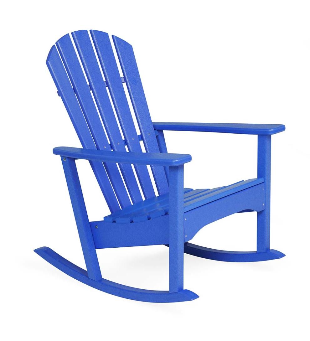 Plow &amp; Hearth Adirondack Chairs | Outdoor Living Polywood® Outdoor Adirondack Rocker - Aruba