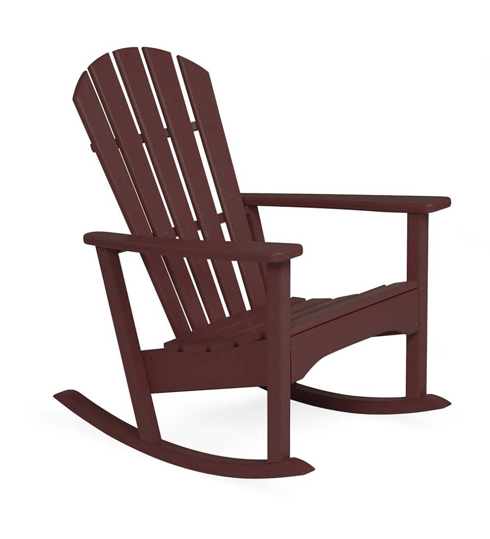 Plow &amp; Hearth Adirondack Chairs | Outdoor Living Polywood® Outdoor Adirondack Rocker - Aruba