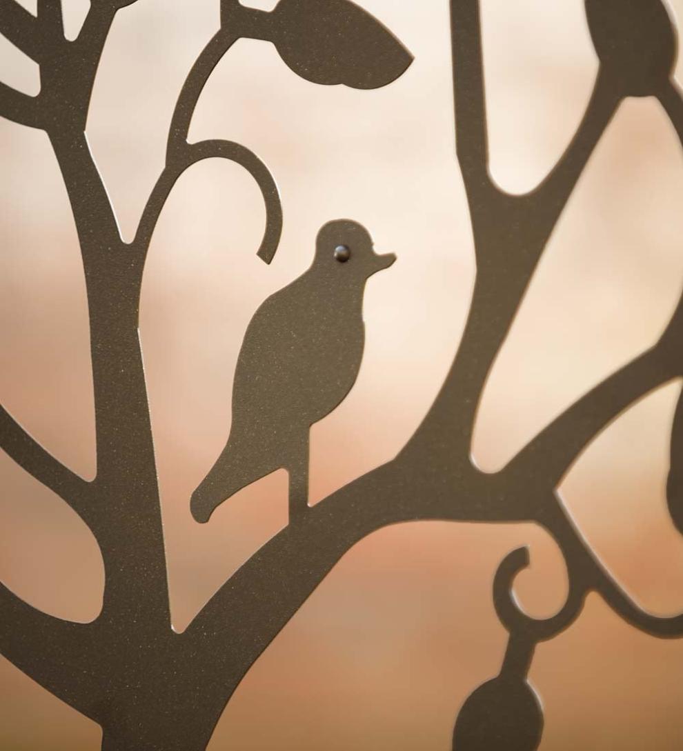 Plow &amp; Hearth Arbors &amp; Trellises | Yard &amp; Garden Metal Arched Garden Arbor With Tree Of Life Design