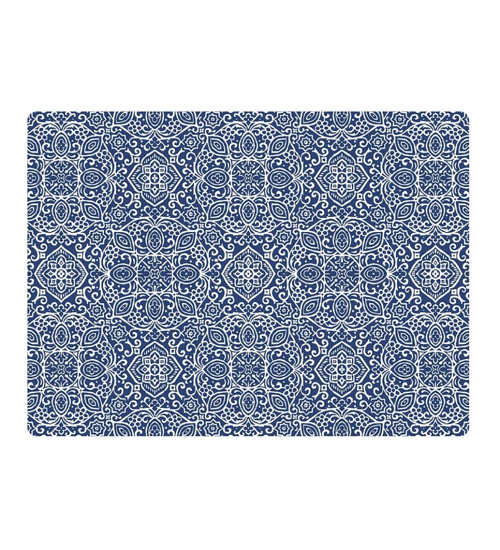 Plow &amp; Hearth Area Rugs | Indoor Living Arabesque Desk Chair Mat - Chocolate