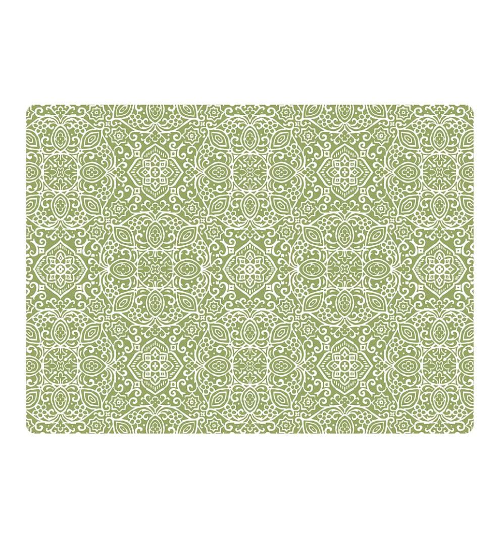 Plow &amp; Hearth Area Rugs | Indoor Living Arabesque Desk Chair Mat - Chocolate
