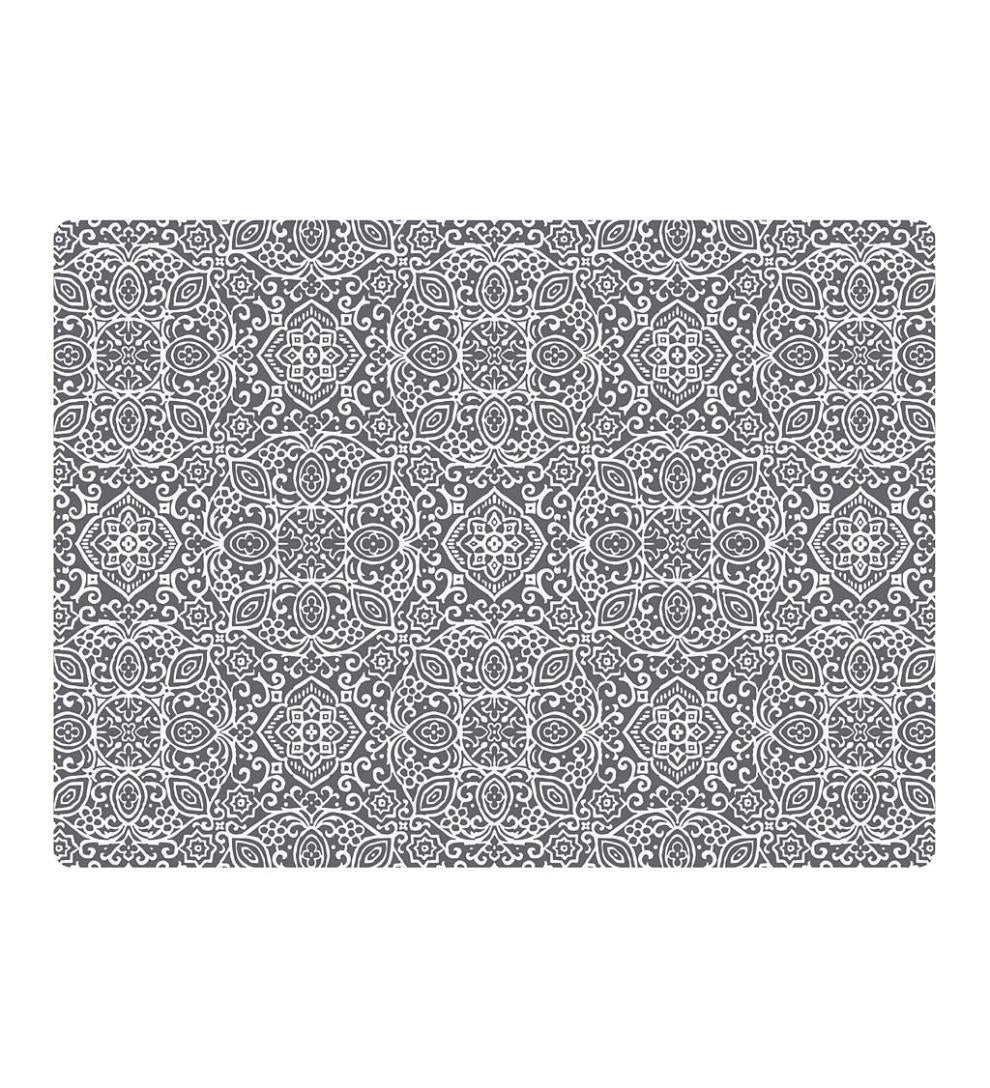 Plow &amp; Hearth Area Rugs | Indoor Living Arabesque Desk Chair Mat - Chocolate