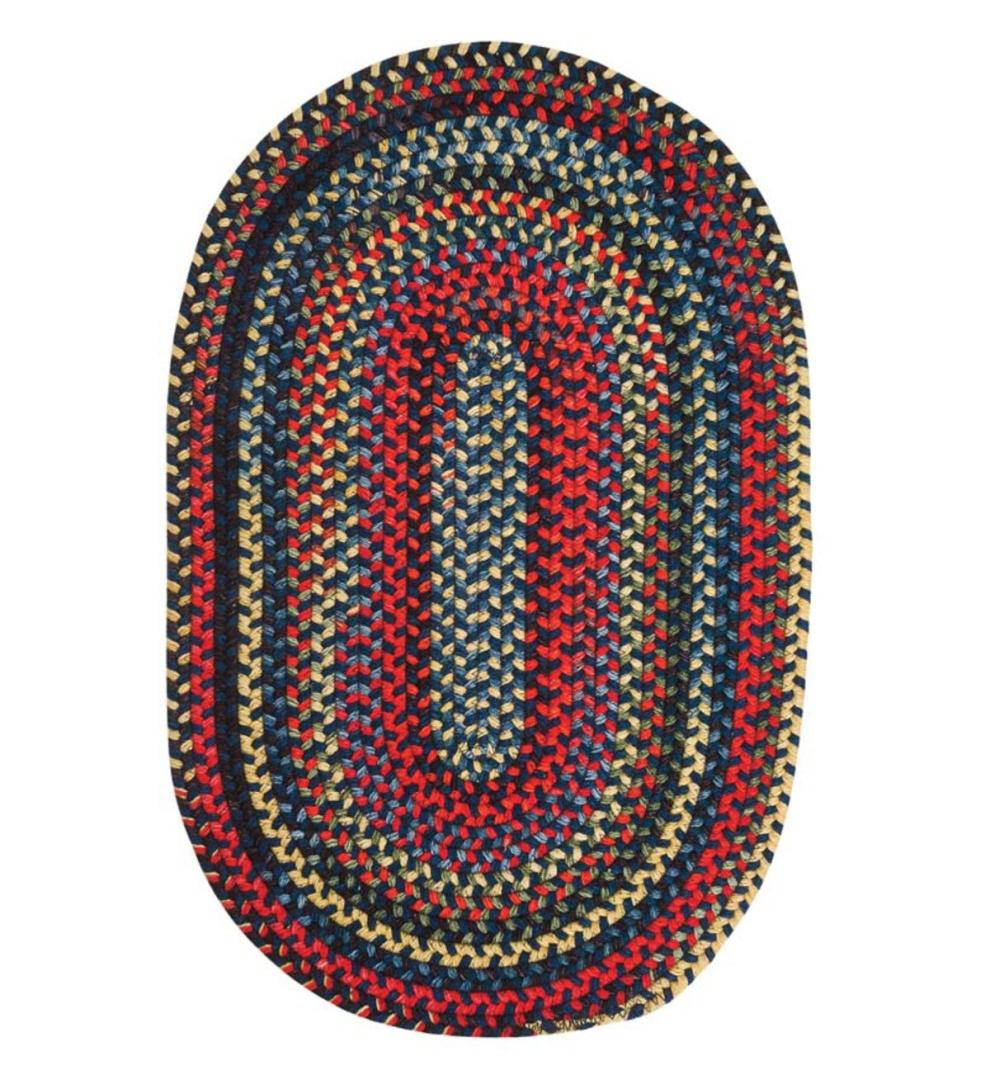 Plow &amp; Hearth Area Rugs | Indoor Living Bear Creek Oval Braided Wool Blend Rug