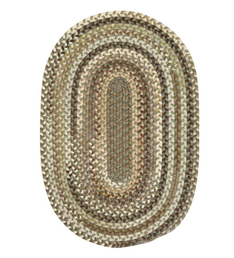 Plow &amp; Hearth Area Rugs | Indoor Living Bear Creek Oval Braided Wool Blend Rug