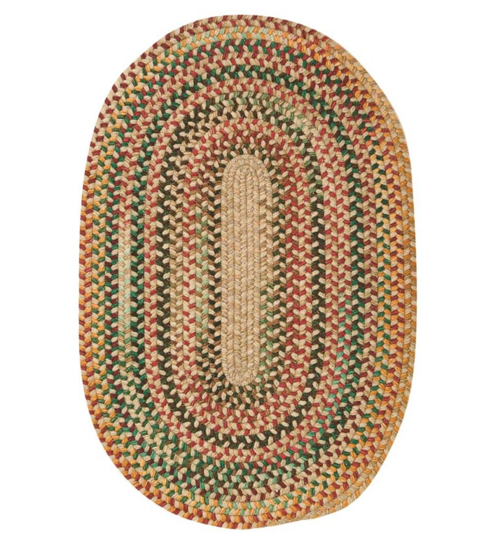 Plow &amp; Hearth Area Rugs | Indoor Living Bear Creek Oval Braided Wool Blend Rug