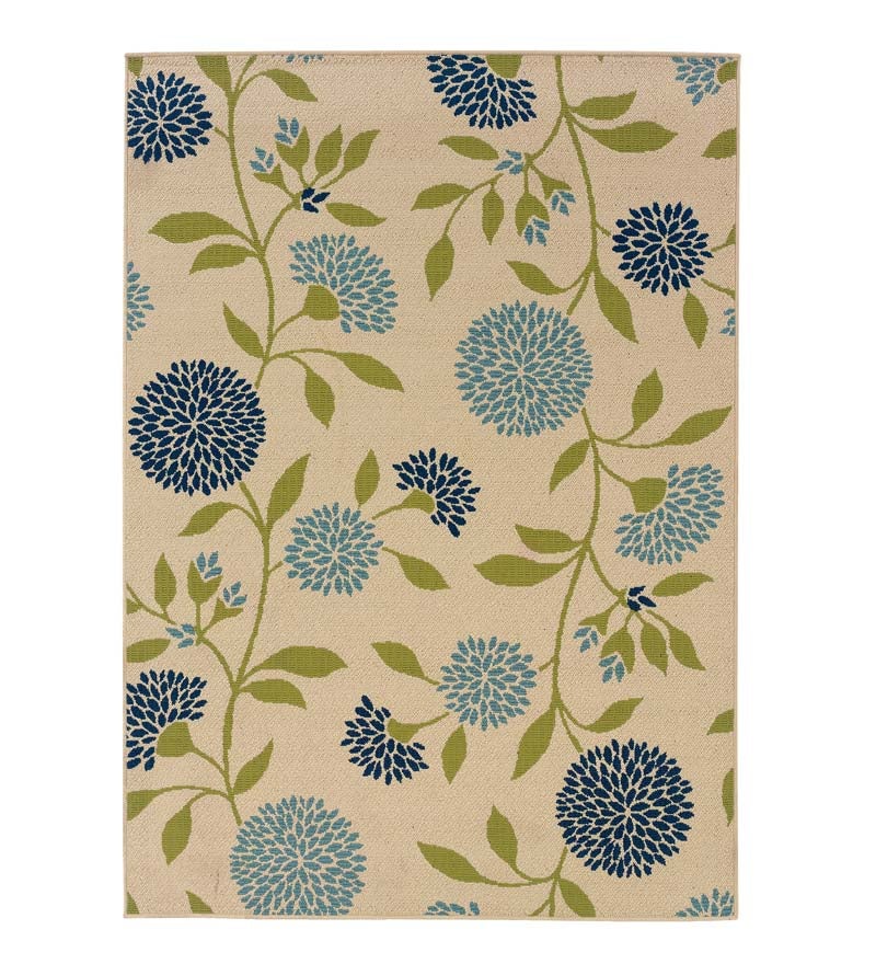 Plow &amp; Hearth Area Rugs | Indoor Living Floral Surry Indoor/Outdoor Polypropylene Area Rug