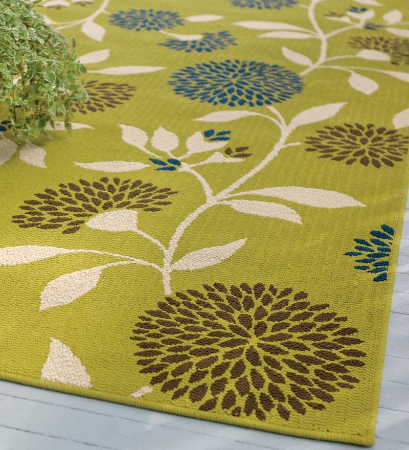 Plow &amp; Hearth Area Rugs | Indoor Living Floral Surry Indoor/Outdoor Polypropylene Area Rug