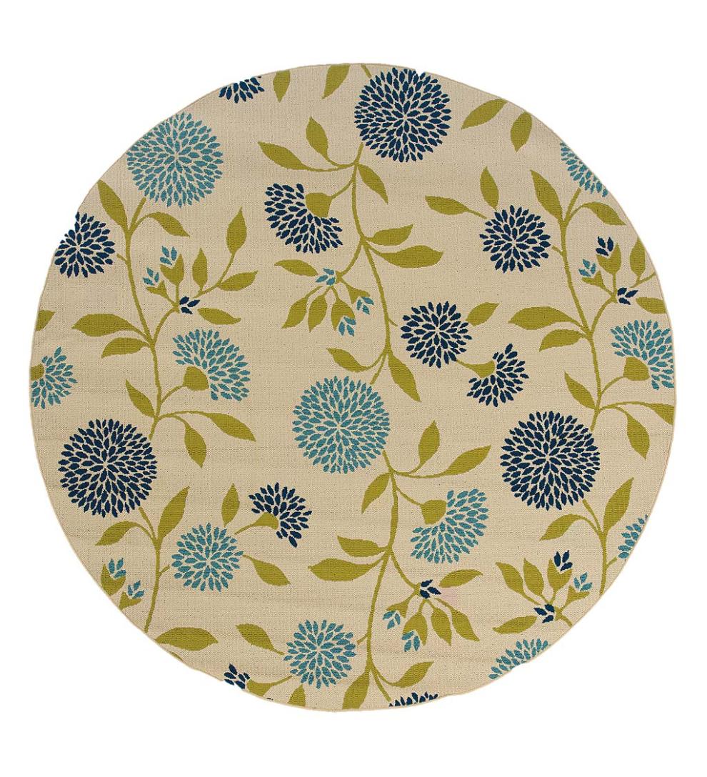 Plow &amp; Hearth Area Rugs | Indoor Living Floral Surry Indoor/Outdoor Polypropylene Area Rug