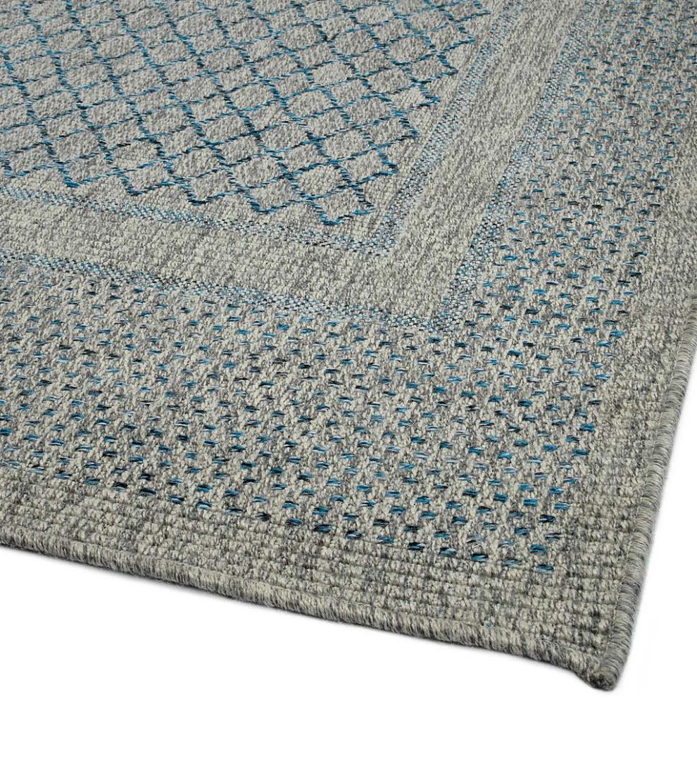 Plow &amp; Hearth Area Rugs | Indoor Living Indoor/Outdoor Bluefield Border Polypropylene Rug