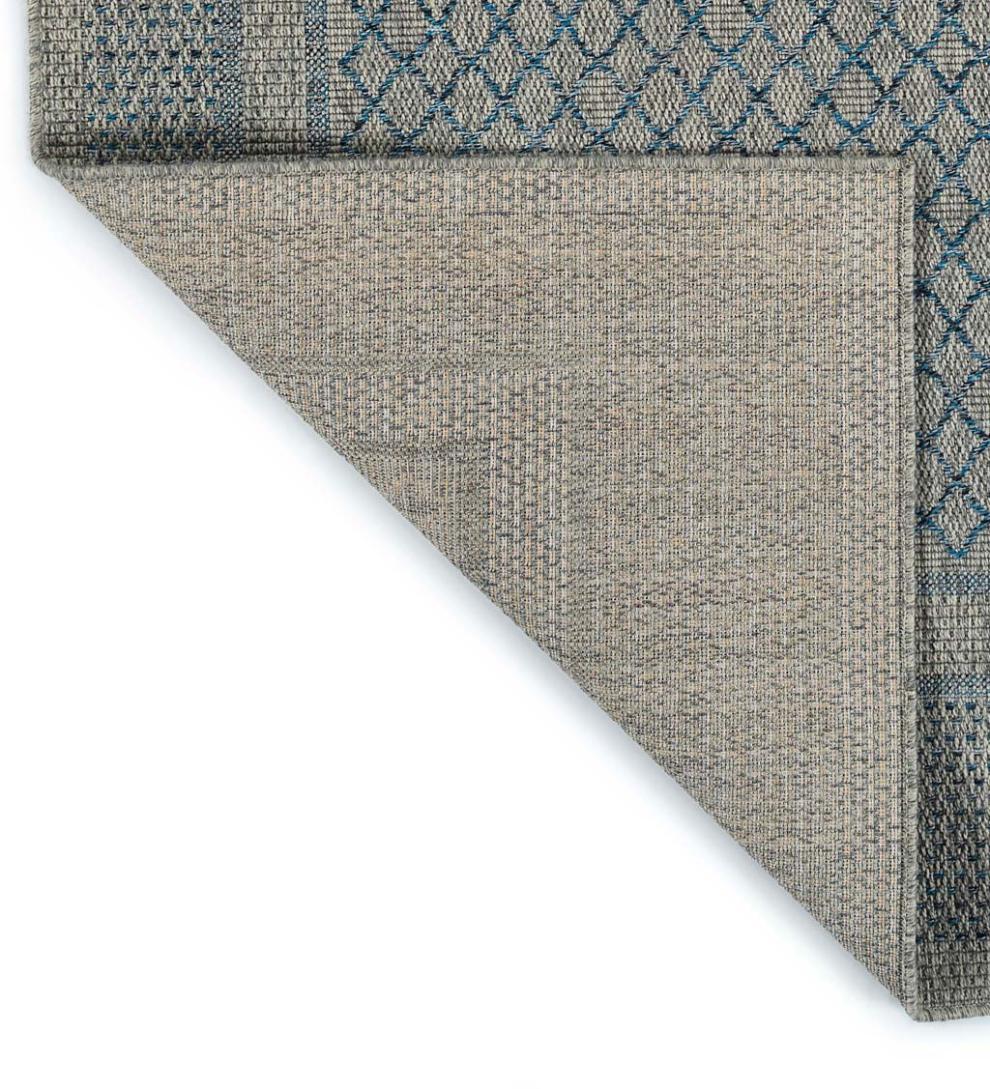 Plow &amp; Hearth Area Rugs | Indoor Living Indoor/Outdoor Bluefield Border Polypropylene Rug